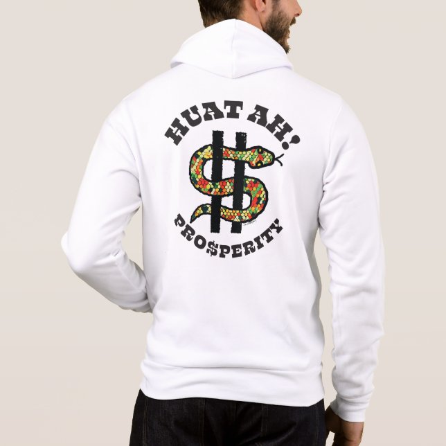 Année du serpent "Huat Ah!" Sweat à capuche (Dos)