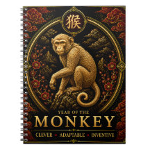 Année du Singe Cahier de Luxe du Zodiaque Chinois