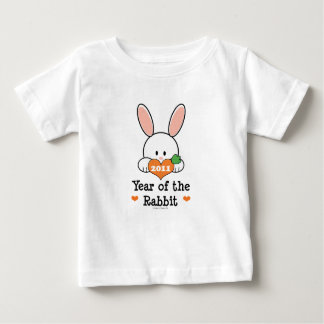 Année du T-shirt de nourrisson de lapin
