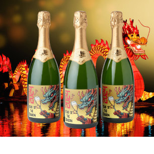 Année étiquette du vin du Dragon 2024 Chine Nouvea