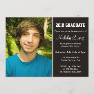 Année noire classique et faire-part licencié de