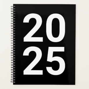 Année personnalisée noir blanc chiffres de typogra