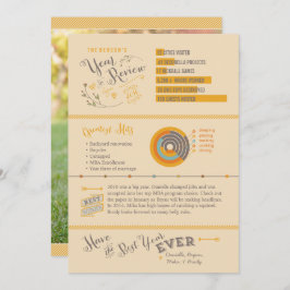 Année rétro en révision Cartes de Noël - Infograph