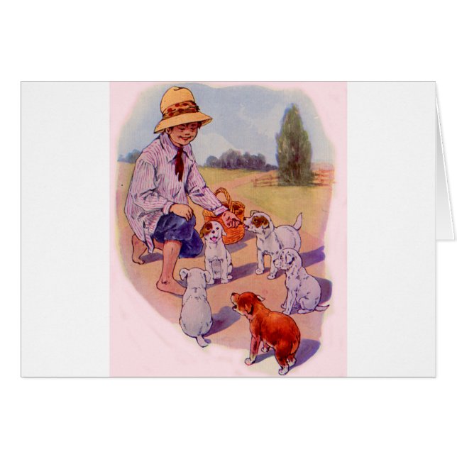 Années 1930 nourrir des chiots (Devant horizontal)