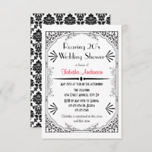 Années 20 - Invitation Wedding shower 3x5