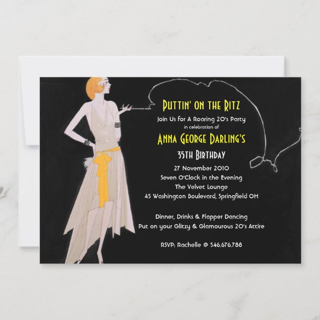 Années 20 - Invitations de fête (Devant)