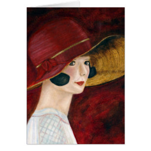 Années folles Années 1920 Flapper Girl en Casquett