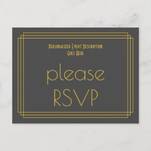 Années folles Regardez "s'il vous plaît RSVP carte