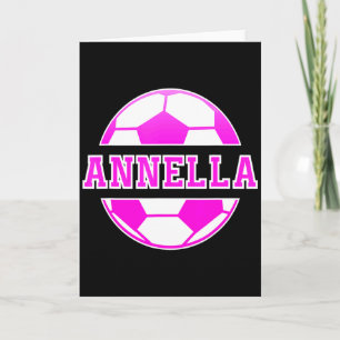 Annella Name Mädchen Fußball spielen Fußball Sport Karte