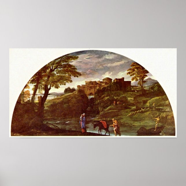Annibale Carracci - Der Flug nach Ägypten Poster (Vorne)
