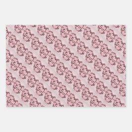 Annie 3D Pink Hearts Wrapping Paper Set Geschenkpapier Set