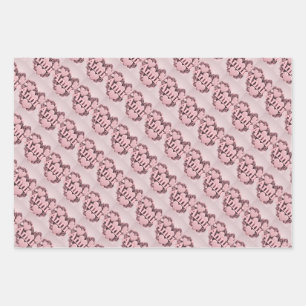 Annie 3D Pink Hearts Wrapping Paper Set Geschenkpapier Set