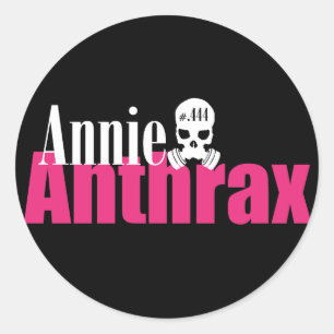 annie anthrax - autocollant noir
