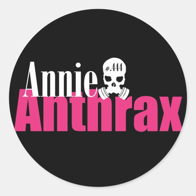 annie anthrax - autocollant noir (Devant)