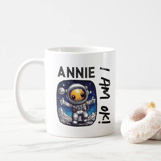 Annie I bin okay! | Drehung von Texten mit dem Ast Kaffeetasse (Mit Donut)