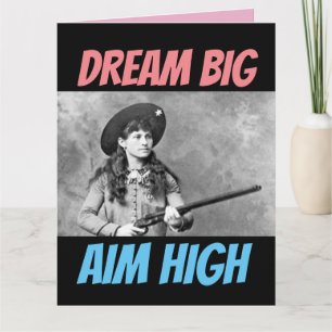 ANNIE OAKLEY AIMING GUN, CARTES DE SALUT D'ANNIE