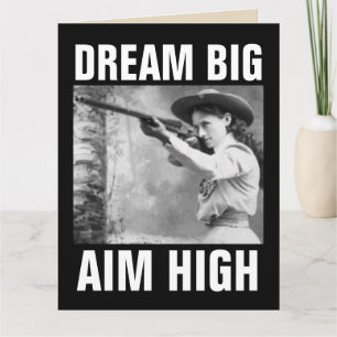ANNIE OAKLEY AVEC ARME À FEU, CARTES DE SALUT D'AN
