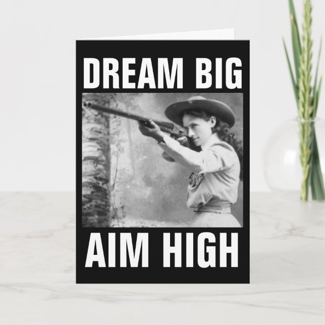 ANNIE OAKLEY AVEC ARME, CARTES DE SALUT (Devant)