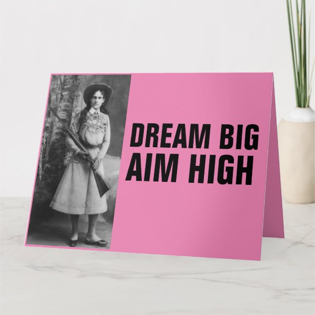 Annie Oakley Funny Cowgirl BIRTHDAY JUMBO Cards Karte (Vorderseite)