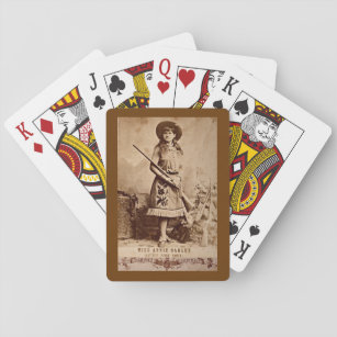 Annie Oakley Sepia Spielkarten