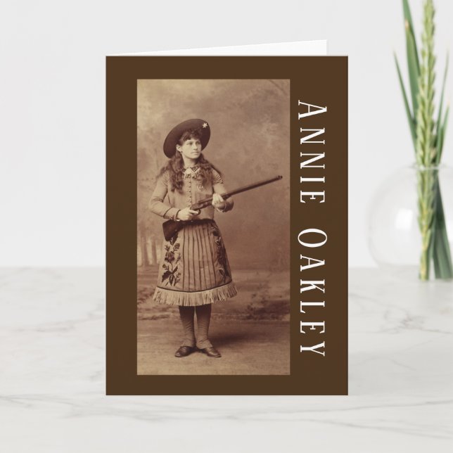 Annie Oakley Sharpshooter Greeting Card Karte (Vorderseite)