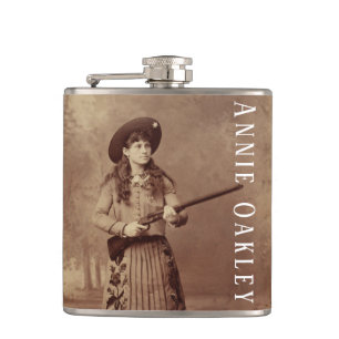 Annie Oakley Sharpshooter  Vinyl umwickelte Flasch Flachmann