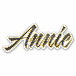 Annie or noir autocollant Lettering