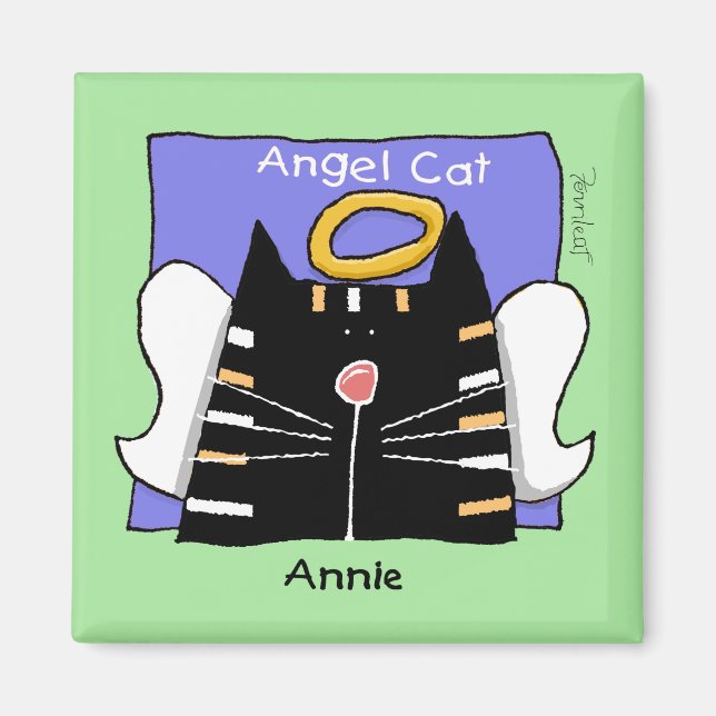Annie Tabby Cat Engelmagnet Magnet (Vorne)