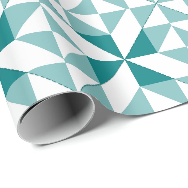 Annie's Choice Patchwork Design in Aquamarin Geschenkpapier (Rolleneckpunkt)