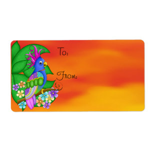 Annika Tropical Bird Cadeau Étiquettes de balise