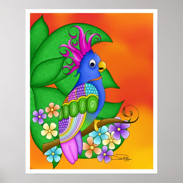 Annika Tropical Bird Poster (Vorne)