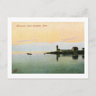 Annisquam Lighthouse, Gloucester, MA Vintag Postkarte