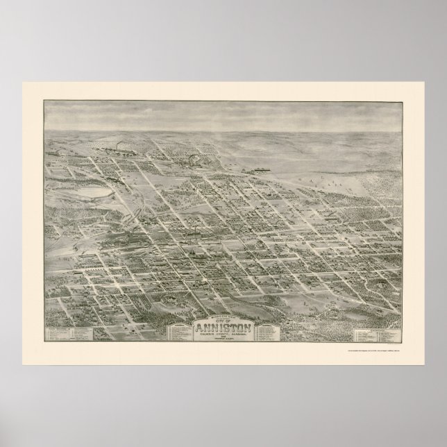 Anniston, AL Panoramic Karte - 1903 Poster (Vorne)