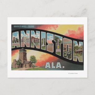 Anniston, Alabama - Große Buchstabenszenen Postkarte