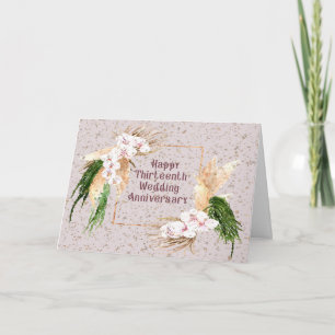 Anniv-Karte für die dreizehnte Hochzeit Dankeskarte