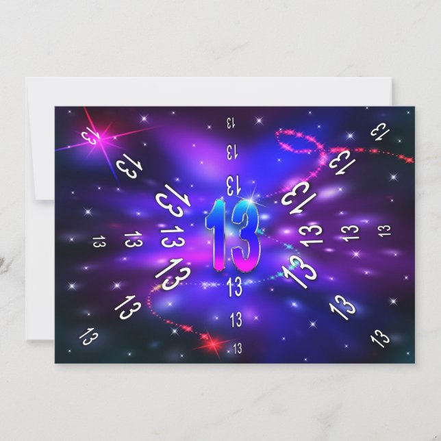ANNIVERSAIRE 13e - Univers Abstrait - INVITATION (Devant)
