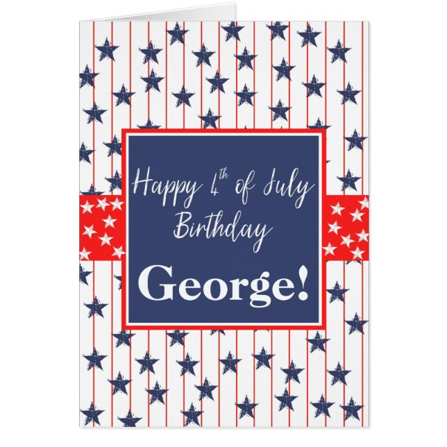 Anniversaire 4 juillet personnalisable (Devant)