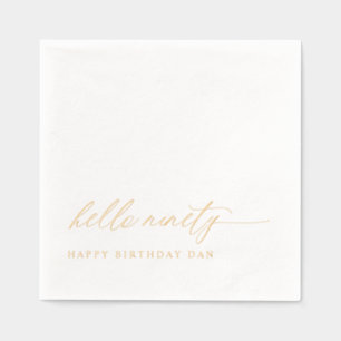 Anniversaire 90 ans Élégant Moderne Bonjour Quatre