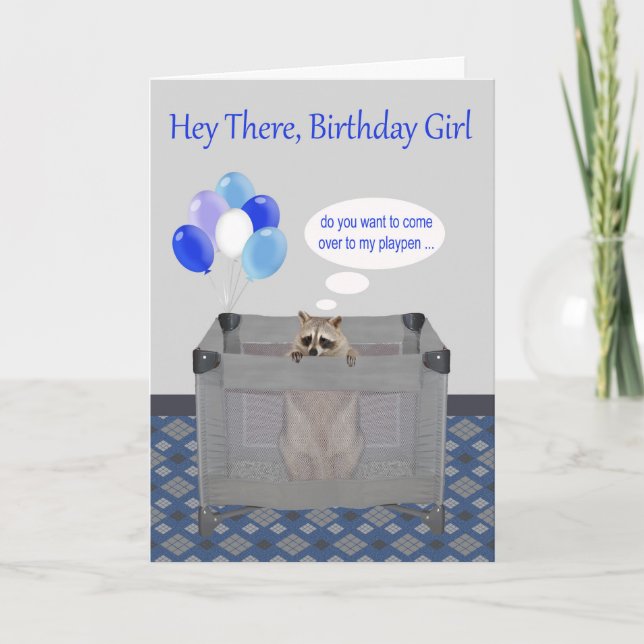Anniversaire à Anniversaire Fille, cartes humorist (Devant)