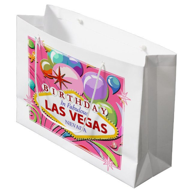 ANNIVERSAIRE À Fabuleux Las Vegas Cadeau Sac (Devant Angle)