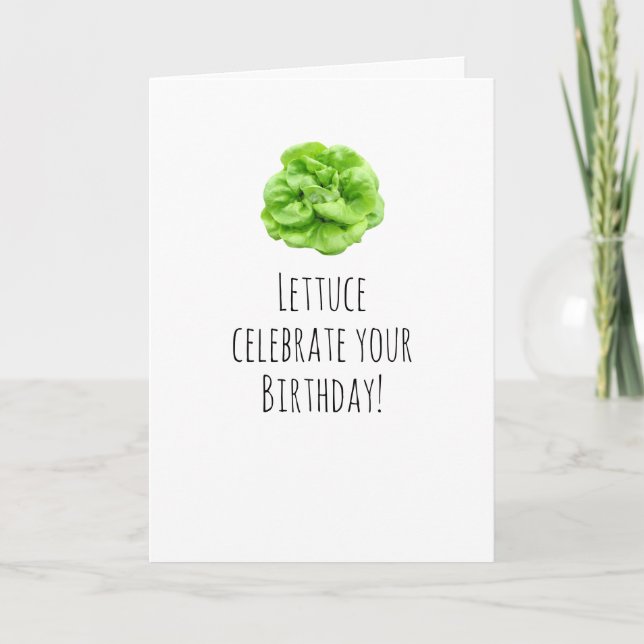 Anniversaire, Anniversaire, Lettuce Carte (Devant)