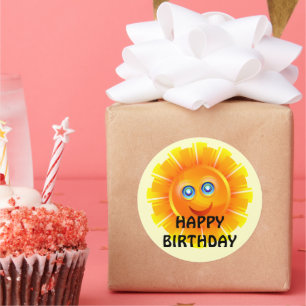 ANNIVERSAIRE : Autocollant d'anniversaire Sunshine