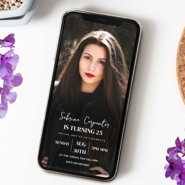 Anniversaire avec invitation photo (Créateur téléchargé)