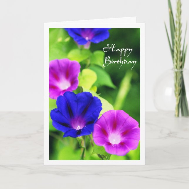 Anniversaire - carte de voeux de gloires de matin (Devant)
