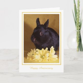Anniversaire - carte de voeux de lapin et de