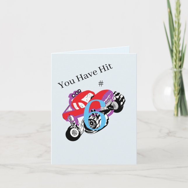 Anniversaire Carte G : 6 Anniversaire (Devant)