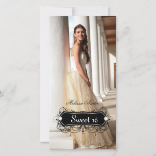 Anniversaire Carte photo Sweet sixteen Grad Quince