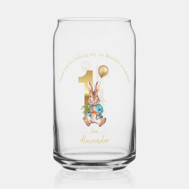 Anniversaire classique de lapin d'un an (Recto)