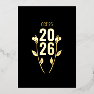 Anniversaire classique Mariage Foil Invitation