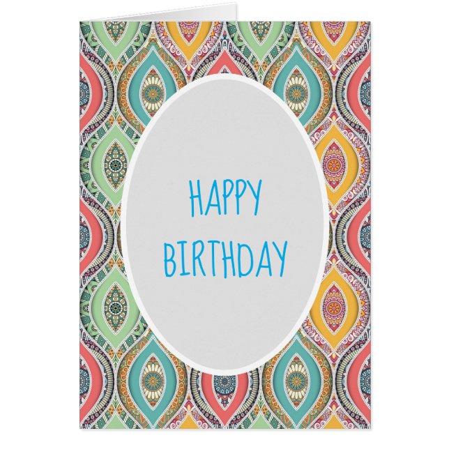 Anniversaire coloré du Mandala marocain (Devant)